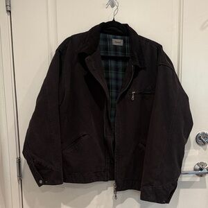 Elwood Men’s Petrol Washed Black Discontinued Zipper Jacket - Size M